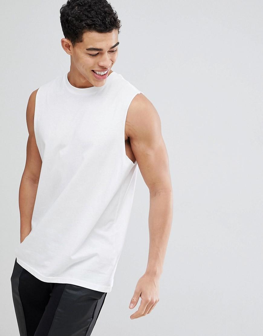 New Look Sleeveless T-shirt In White 