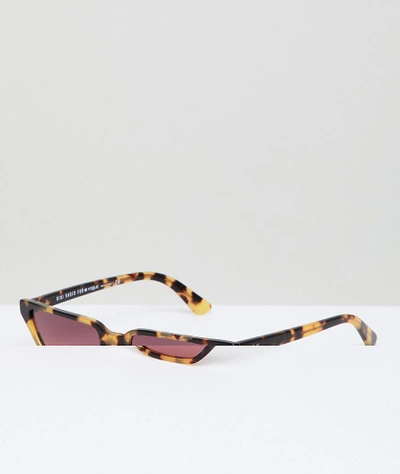 Shop Vogue Eyewear Cat Eye Sunglasses By Gigi Hadid In Tort & Pink Lens - Brown