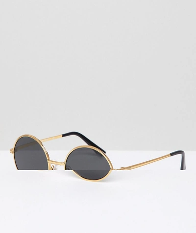 Shop Vogue Eyewear Round Sunglasses By Gigi Hadid - Gold