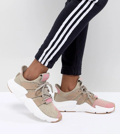 Adidas Originals Prophere Sneakers In Beige And Pink - Beige | ModeSens