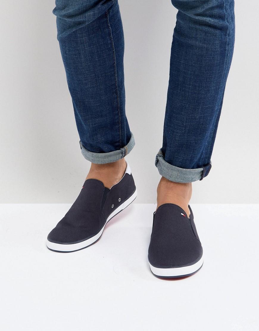 tommy hilfiger canvas slip ons