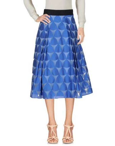 Shop Milly Midi Skirts In Blue