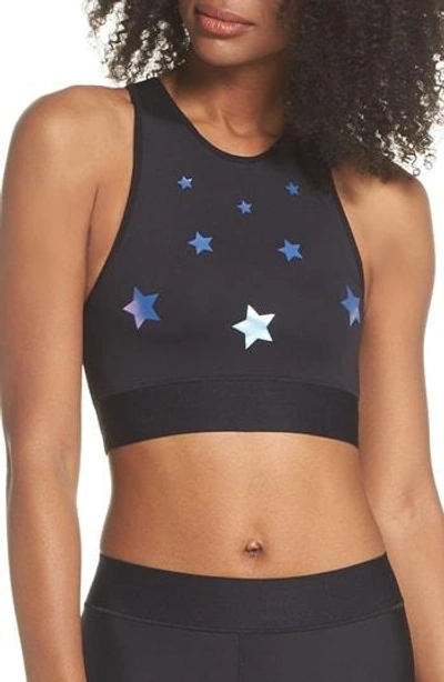 Shop Ultracor Altitude Luster Crop Top In Nero/ Holograph