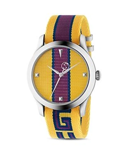 Shop Gucci G-timeless Watch, 38mm In Yellow/multi