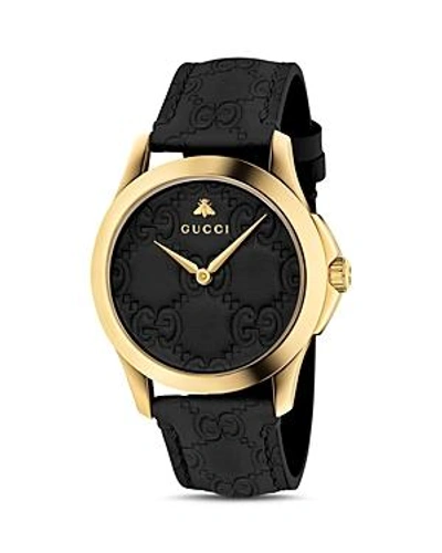 Shop Gucci G-timeless Watch, 38mm In Black