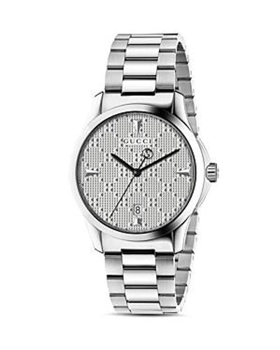 Shop Gucci G-timeless Watch, 38mm In Silver