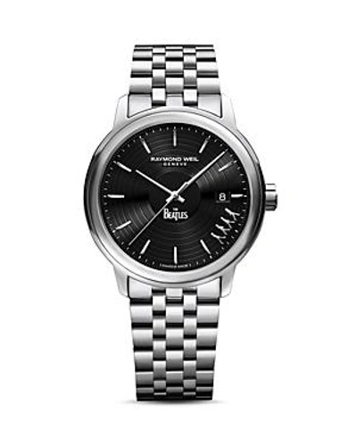 Shop Raymond Weil Maestro Beatles Abbey Road Limited Edition Watch, 39.5mm In Black/silver