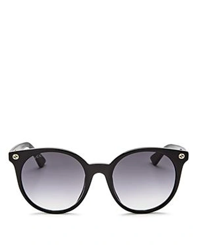 Shop Gucci Women's Pantos Round Sunglasses, 52mm In Black/gray Gradient