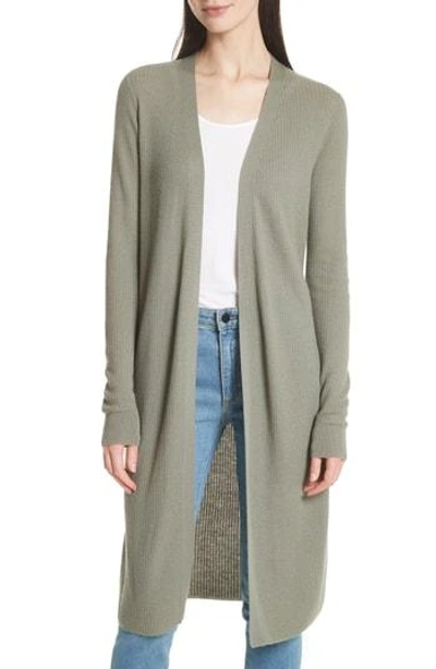 Shop Theory Torina Long Cashmere Cardigan In Faded Army