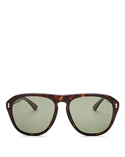 Shop Gucci Aviator Sunglasses, 56mm In Havana