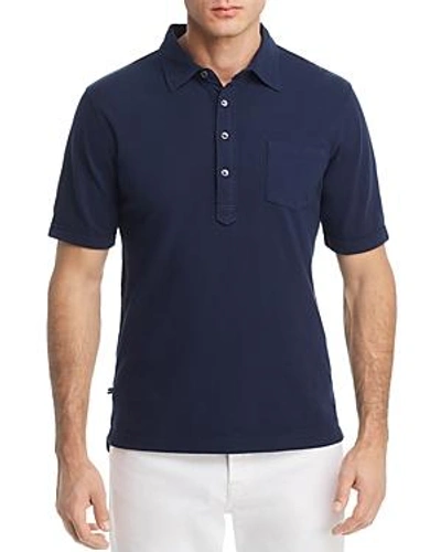 Shop Oobe Avedon Pique Polo Shirt In True Navy