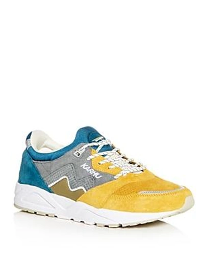 Shop Karhu Men's Aria Suede Lace Up Sneakers In Blue Coral