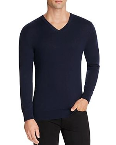 Shop Burberry Randolf V-neck Sweater - 100% Exclusive In Navy