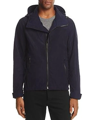 Shop Burberry Hedley Hooded Jacket In Navy