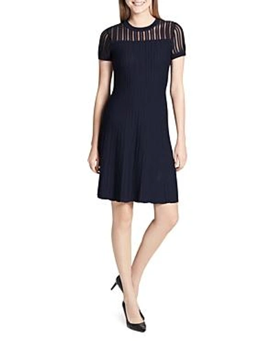 Shop Calvin Klein Ribbed Sweater Dress In Twilight