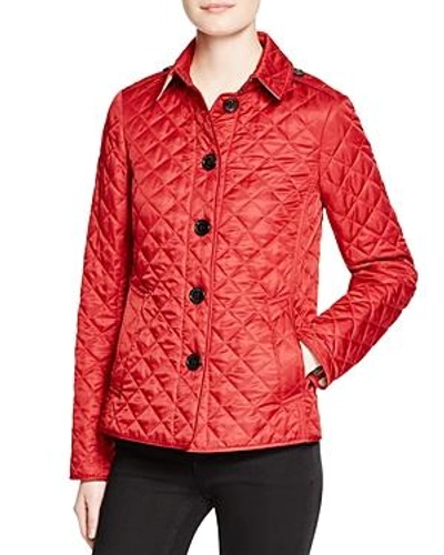 Shop Burberry Ashurst Quilted Jacket In Parade Red