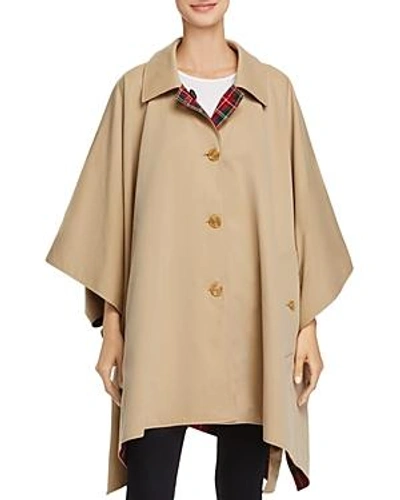 Shop Burberry Greymere Reversible Poncho In Honey