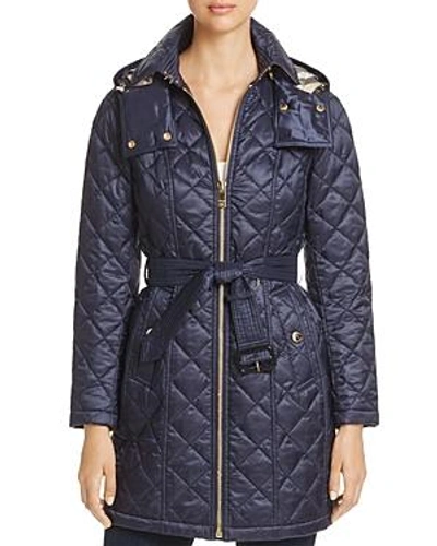 Shop Burberry Baughton Quilted Coat In Ink