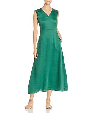 Weekend Max Mara Orange Embroidery-detail Maxi Dress In Green | ModeSens