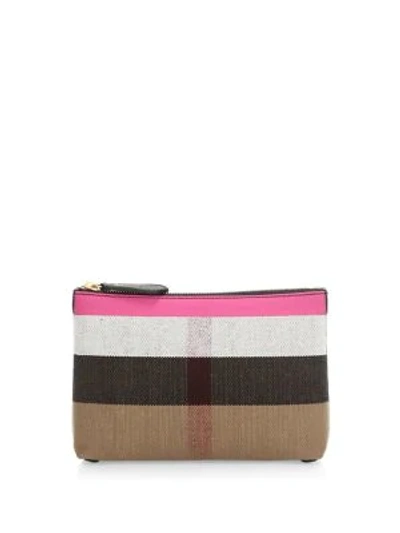 Shop Burberry Medium Classic Pouch In Pink