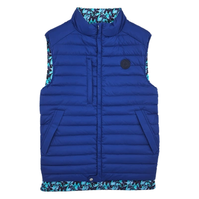 Shop Vilebrequin Pap Unisexe Adulte - Sleeveless Doudoune Camouflage Turtles - Jacket - Versant In Blue