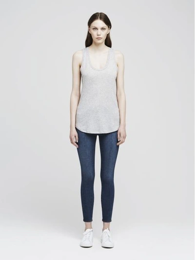 Shop L Agence Perfect Sleeveless Tee In Heather Grey