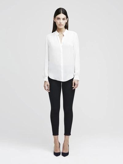 Shop L Agence Bianca Blouse In Ivory