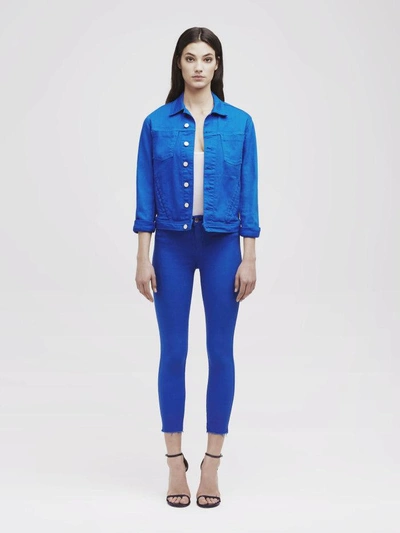Shop L Agence Celine Jacket In Princess Blue