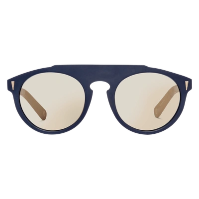 Shop Vilebrequin Gold Mirror Sunglasses In Blue