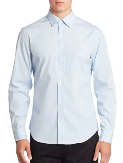 Shop Burberry Cambridge Button-down Shirt In Pale Blue