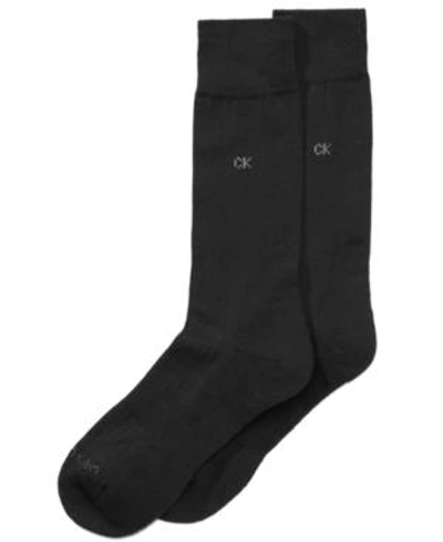 Shop Calvin Klein Men's Ultra-fit Cushioned Socks In Black