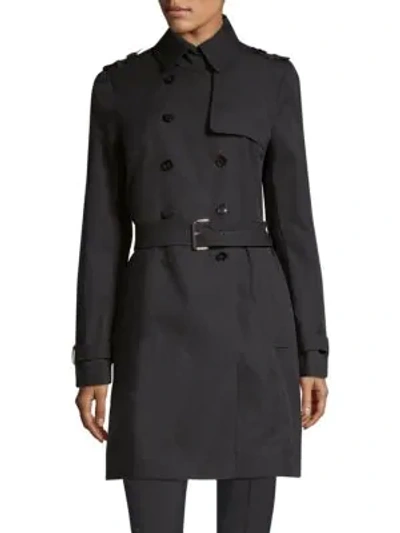 Shop Hugo Boss Casile Sporty Trench Coat In Navy