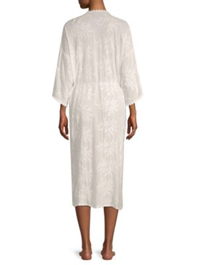 Shop In Bloom Birdsong Embroidered Floral Robe In Ivory