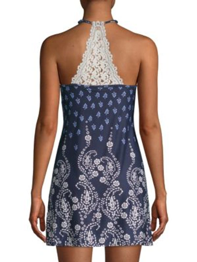 Shop In Bloom Dandelion Printed Chemise In Blue