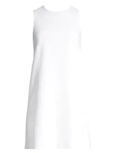 Shop Tibi Sleeveless Structured Crepe Dress In White