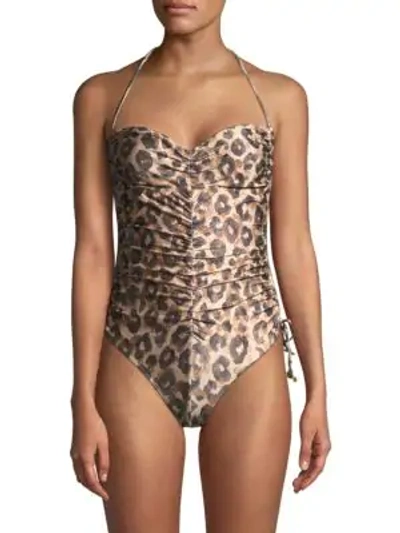 Shop Zimmermann One-piece Melody Leopard Swimsuit