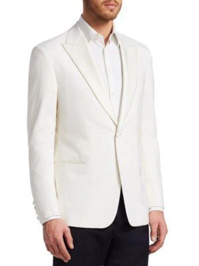 Shop Armani Collezioni Dinner Jacket In White