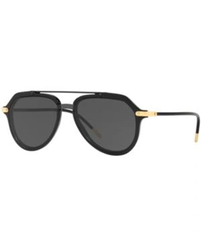 Shop Dolce & Gabbana Sunglasses, Dg4330 In Gray/black