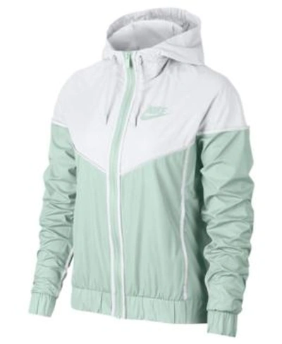Shop Nike Sportswear Windrunner Hooded Jacket In Barely Grey/white