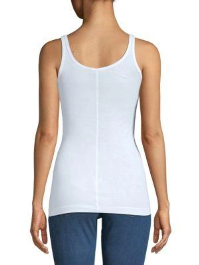Vince Favorite Ribbed Tank Top In White