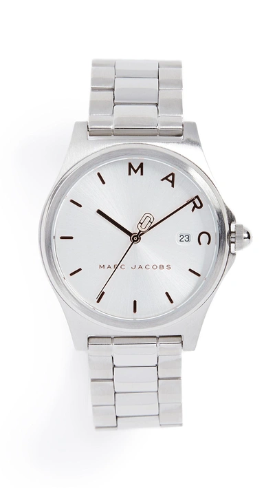 Shop Marc Jacobs Henry Tech Watch, 36mm In Stainless Steel