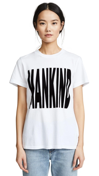 Shop 7 For All Mankind Mankind Baby Tee In White/black