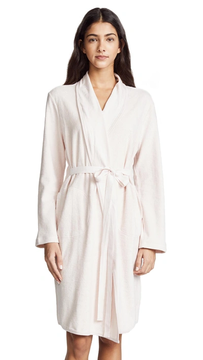 Shop Skin French Terry Robe In Pearl Pink