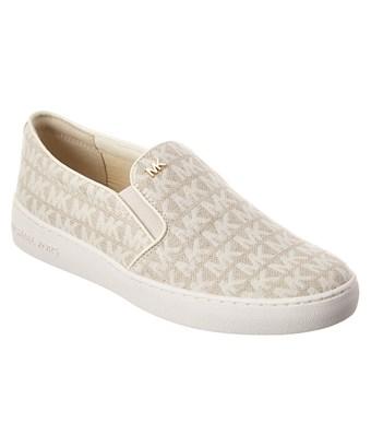 michael kors white slip ons