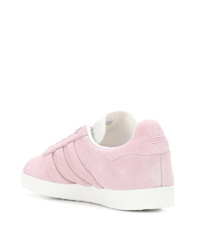 Shop Adidas Originals Gazelle Stitch And Turn Sneakers In Pink