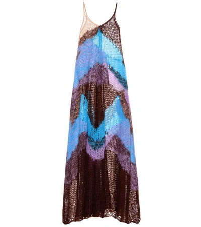Shop Jil Sander Mohair-blend Dress In Multicoloured