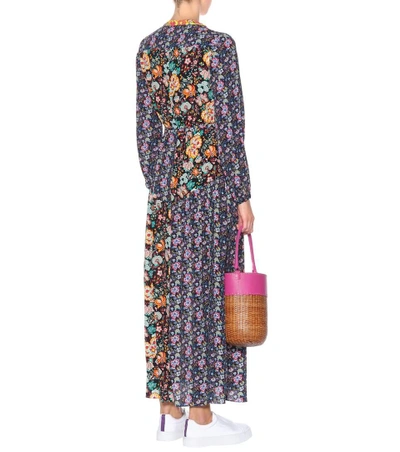 Shop Frame Floral-printed Maxi Wrap Dress In Multicoloured