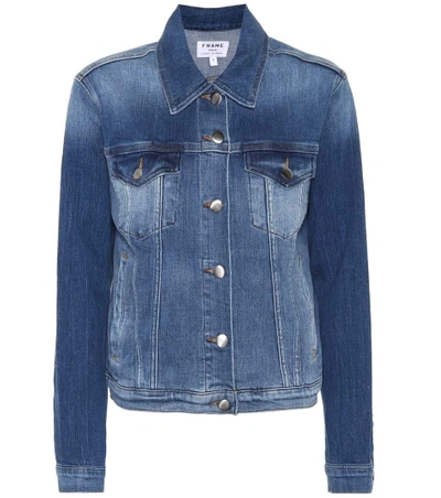 Shop Frame Le Vintage Denim Jacket In Blue