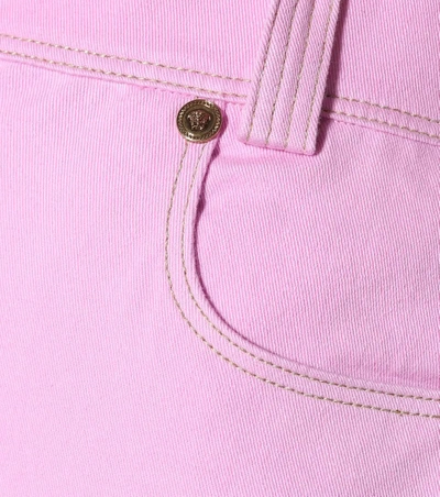 Shop Versace Very  High-waisted Jeans In Pink