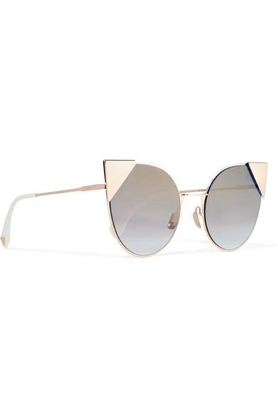 Shop Fendi Cat-eye Gold-tone Sunglasses